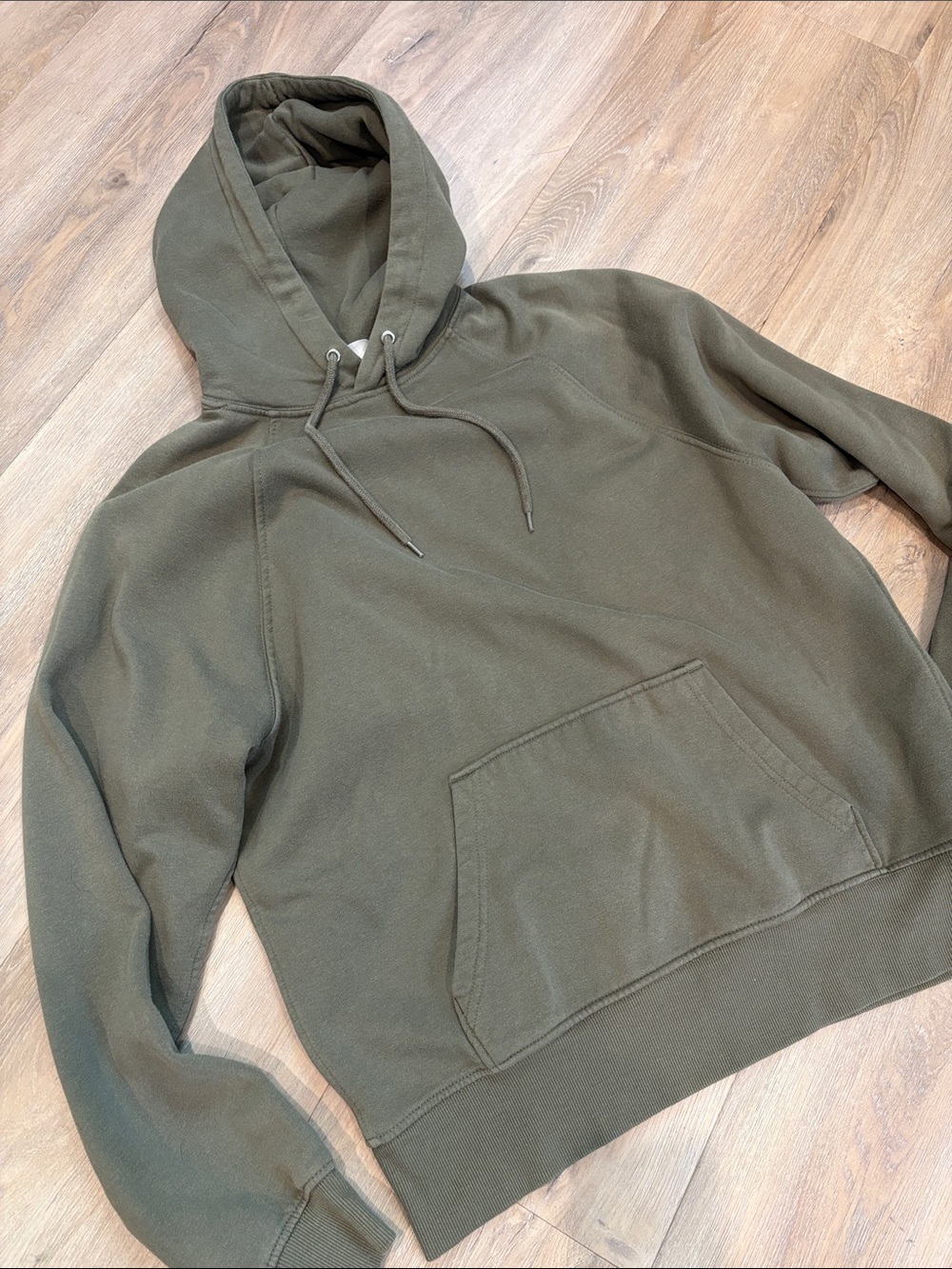 H&M Oversized Green Washed Hoodie